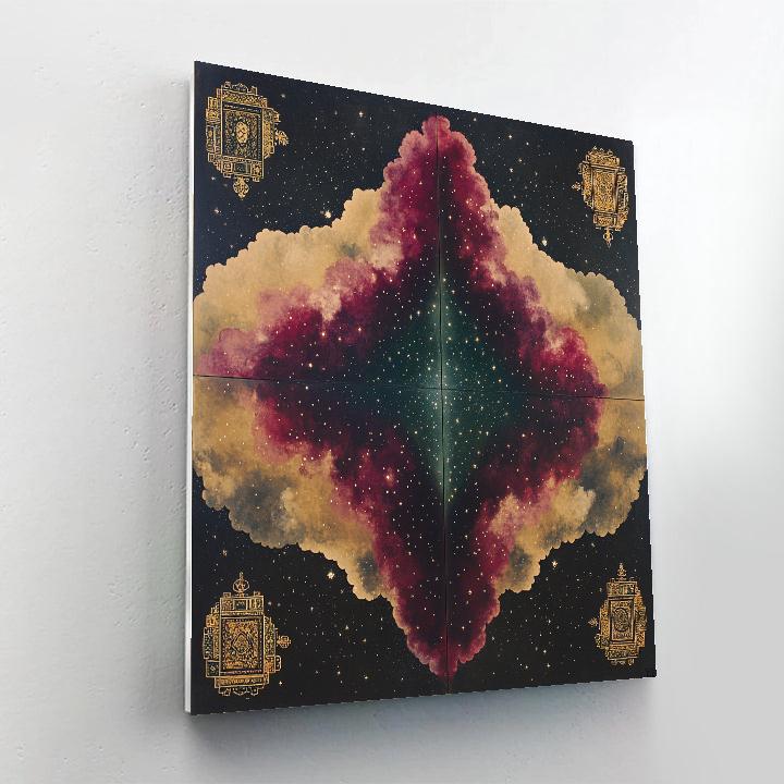 Frida Kahlo Inspired Nebula Mirror Of Memory paint by numbers