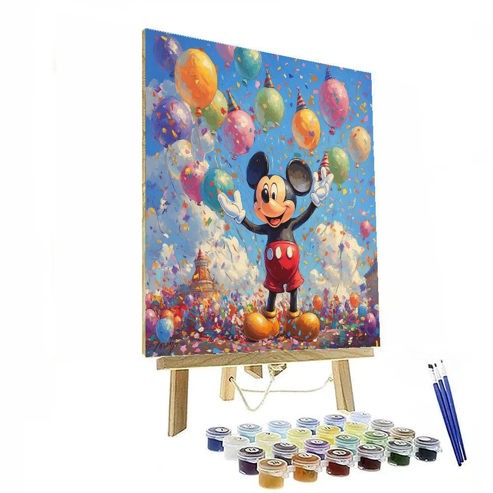 Mickey Mouse’s Birthday Balloon Bash Disney Inspired Paint by numbers kits