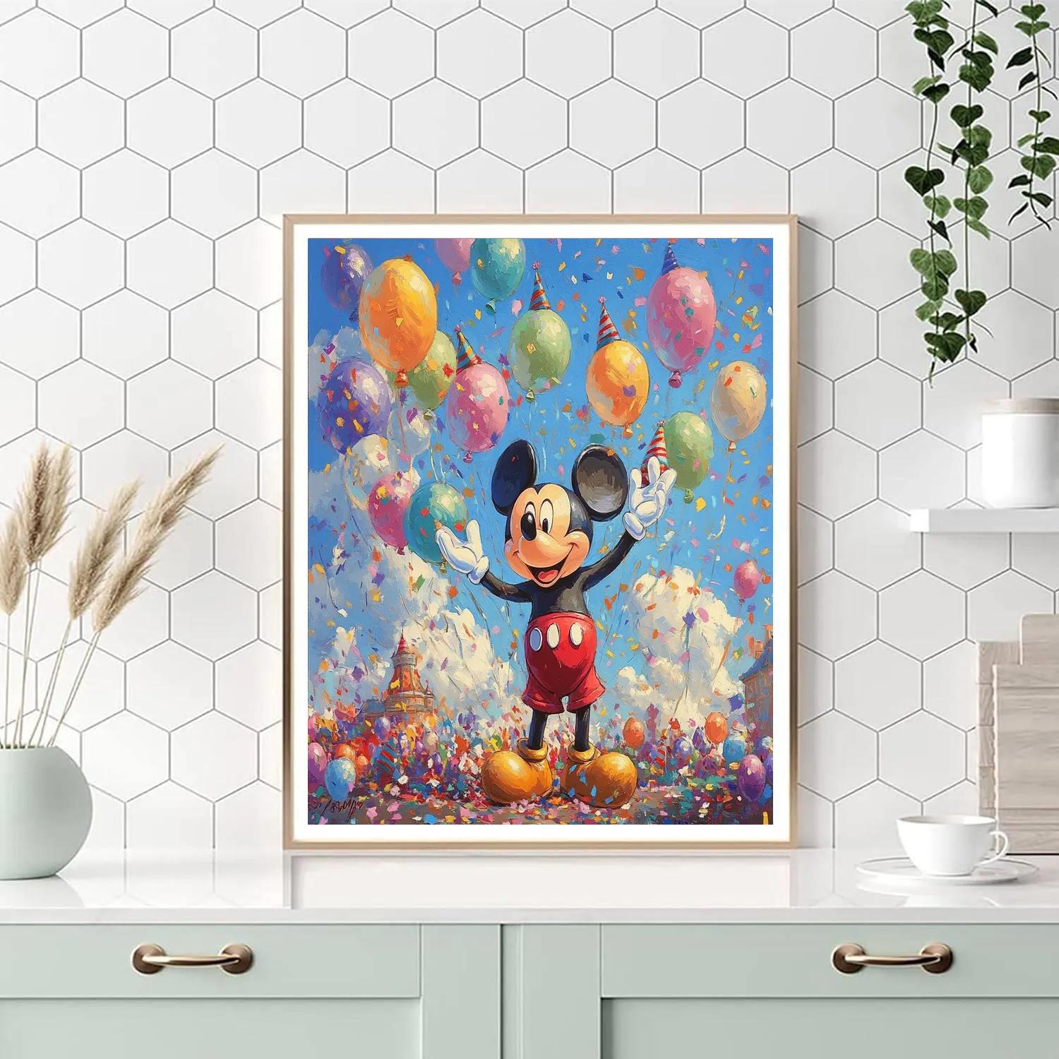Mickey Mouse’s Birthday Balloon Bash Disney Inspired Paint by numbers kits