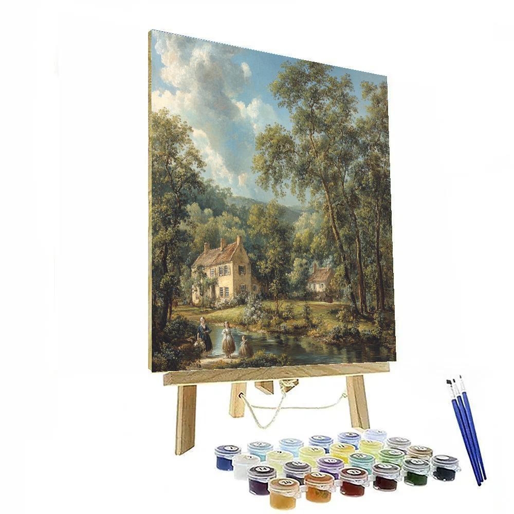 Thomas Gainsborough Inspired Elegant Village paint by number