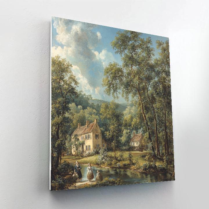 Thomas Gainsborough Inspired Elegant Village paint by number