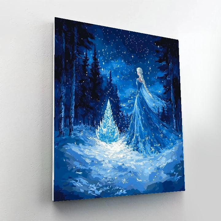 Elsa’s Magical Ice Sculpture Disney Inspired Paint by numbers art