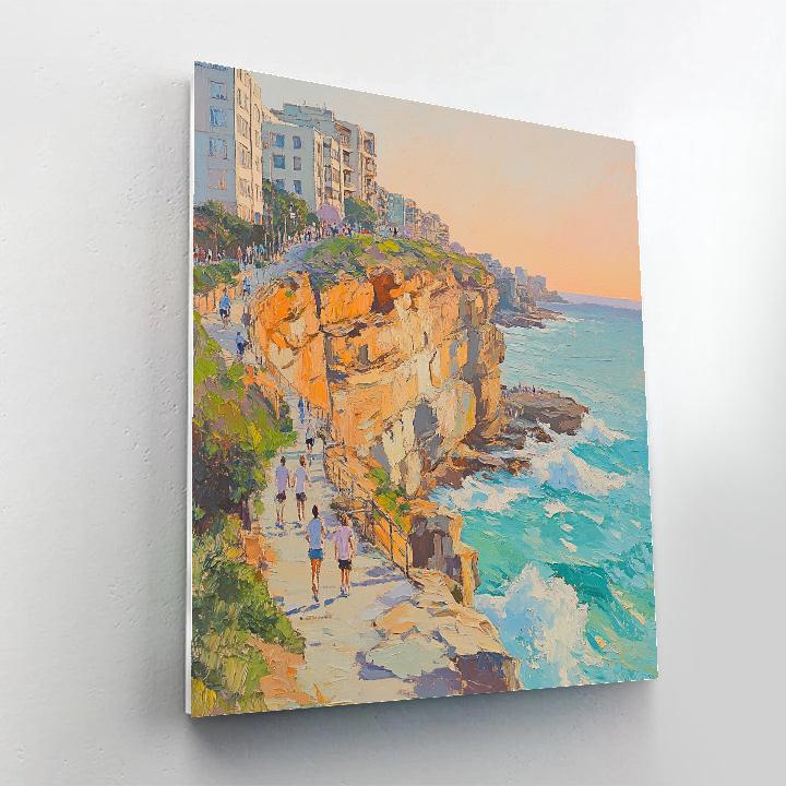 Sunset At Bondi To Coogee Coastal Walk Sydney Australia Painting by numbers kit