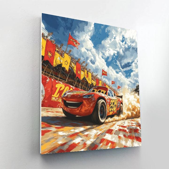 Lightning McQueen’s Racetrack Rush Disney Inspired Painting by numbers kit