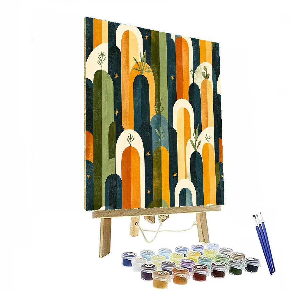 Frida Kahlo Inspired Celestial Cactus Spirit Pattern painting number kit