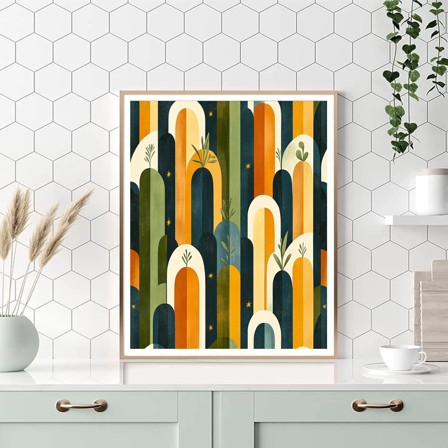 Frida Kahlo Inspired Celestial Cactus Spirit Pattern painting number kit