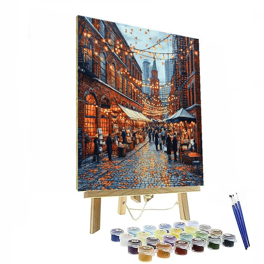 Canal Side Warehouse Lofts Of Distillery District Toronto Canada DIY paint by numbers