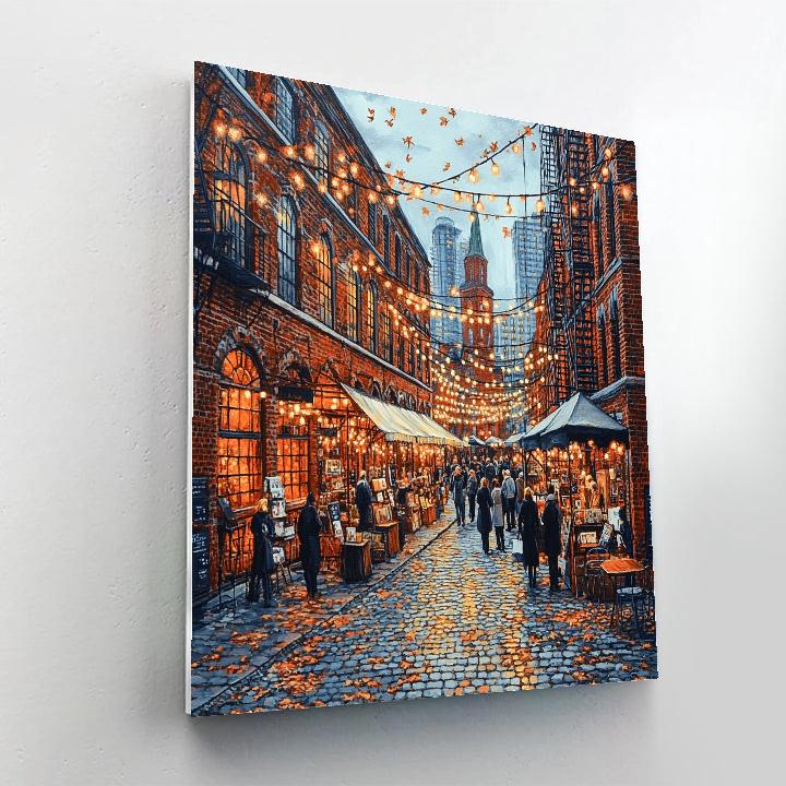 Canal Side Warehouse Lofts Of Distillery District Toronto Canada DIY paint by numbers