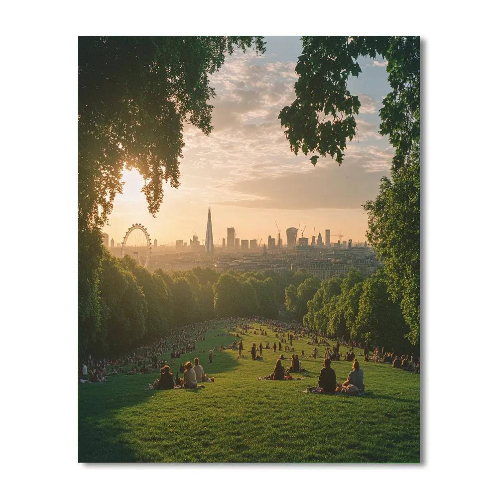 City Panorama From Primrose Hill London United Kingdom painting number kit