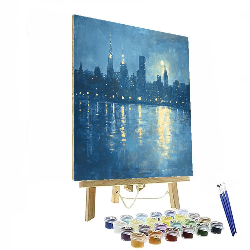 James McNeill Whistler Inspired Nocturne Skyline Painting by numbers kit