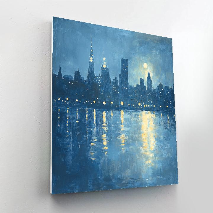 James McNeill Whistler Inspired Nocturne Skyline Painting by numbers kit