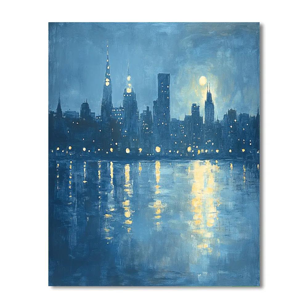 James McNeill Whistler Inspired Nocturne Skyline Painting by numbers kit