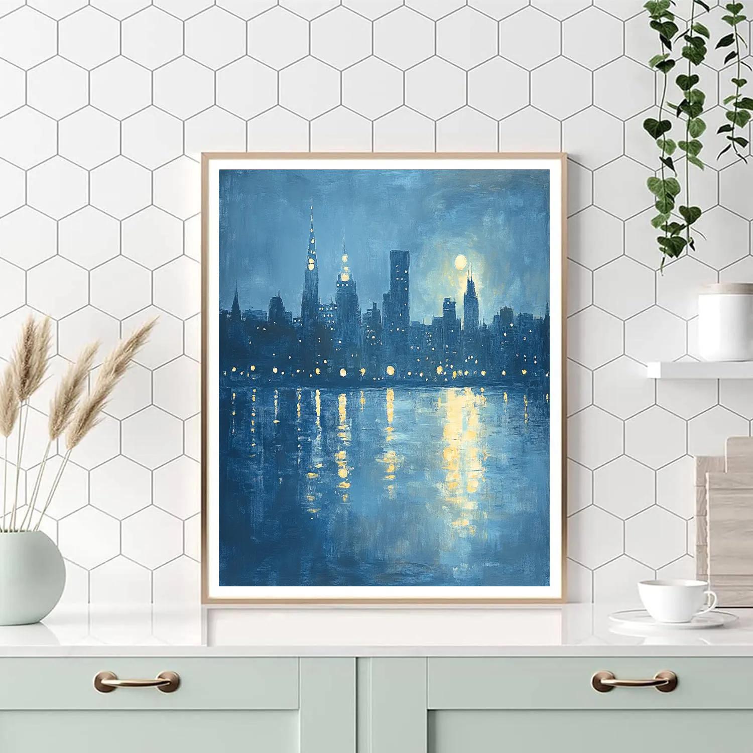 James McNeill Whistler Inspired Nocturne Skyline Painting by numbers kit