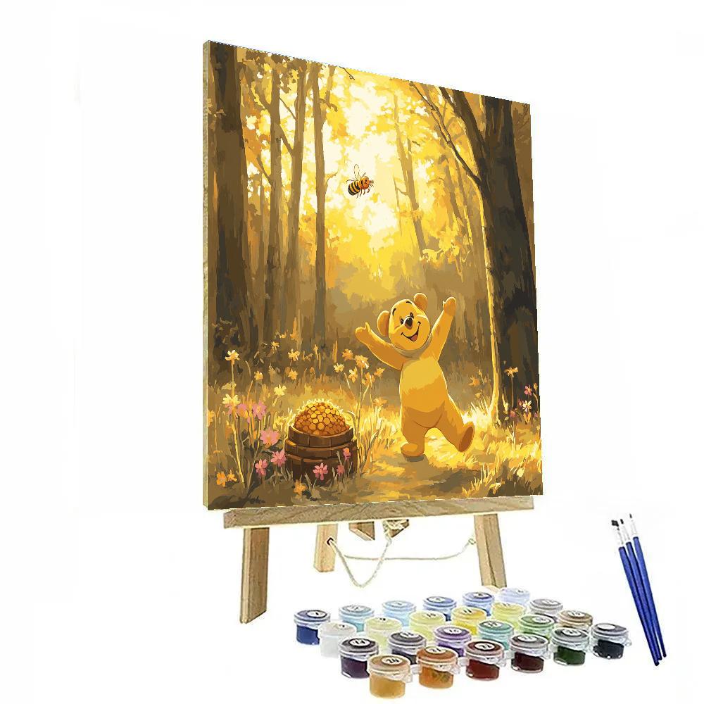 Winnie The Pooh’s Honey Hunt Disney Inspired Number painting