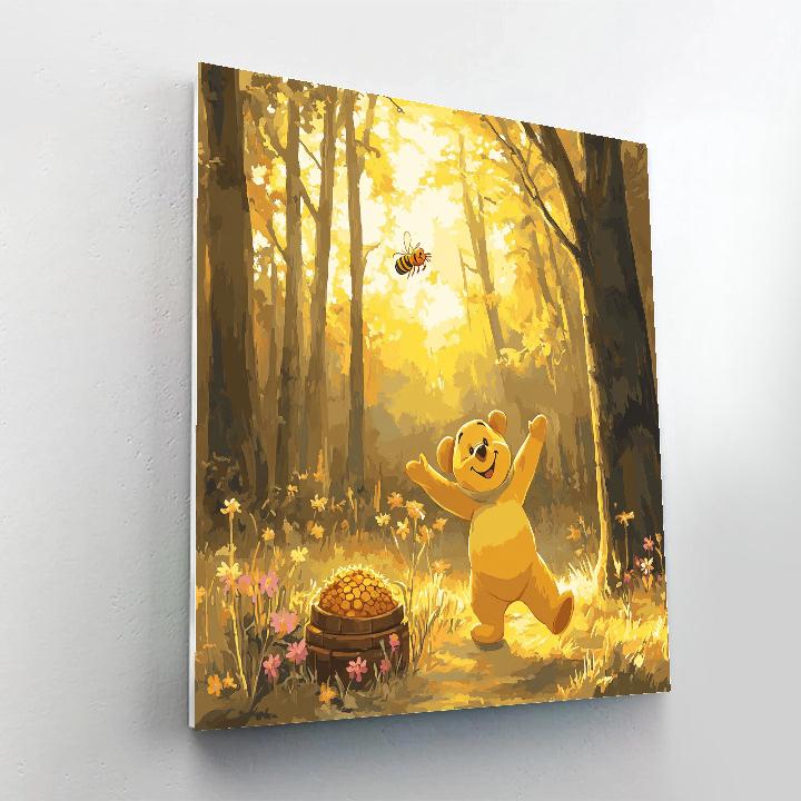 Winnie The Pooh’s Honey Hunt Disney Inspired Number painting