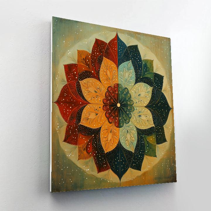 Frida Kahlo Inspired Equinox Balance Mandala paint by color
