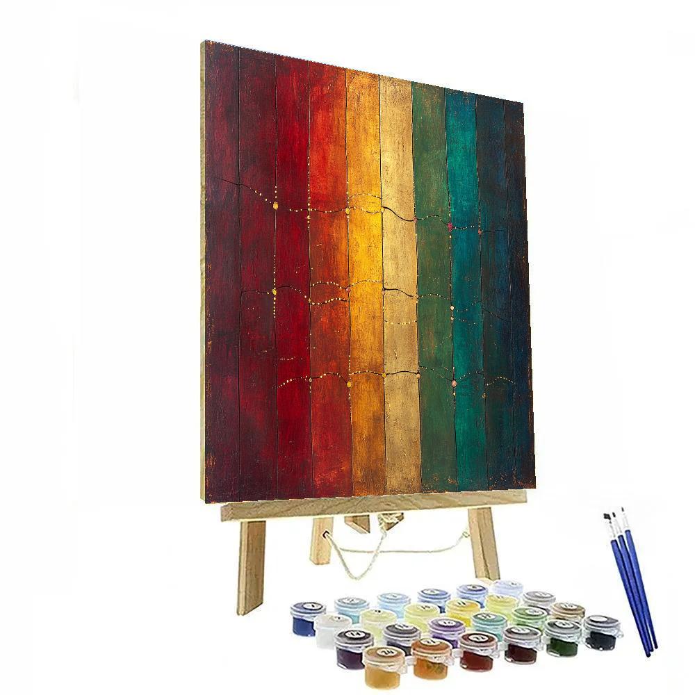 Frida Kahlo Inspired Spectrum Of Hidden Wounds Numbered painting kits