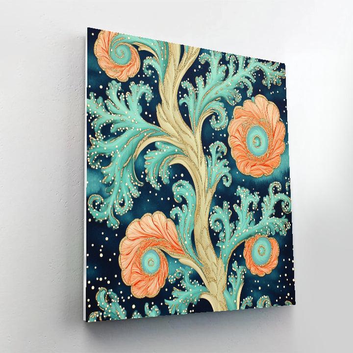 Gustav Klimt Inspired Spiral Coral Reef Abstraction Painting by numbers kit