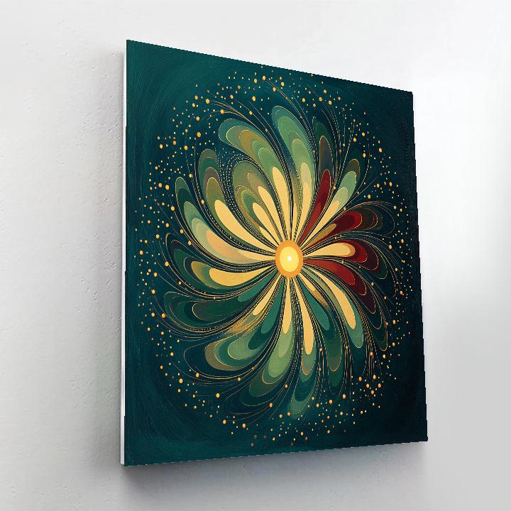 Frida Kahlo Inspired Orbiting Floral Frequencies painting number kit