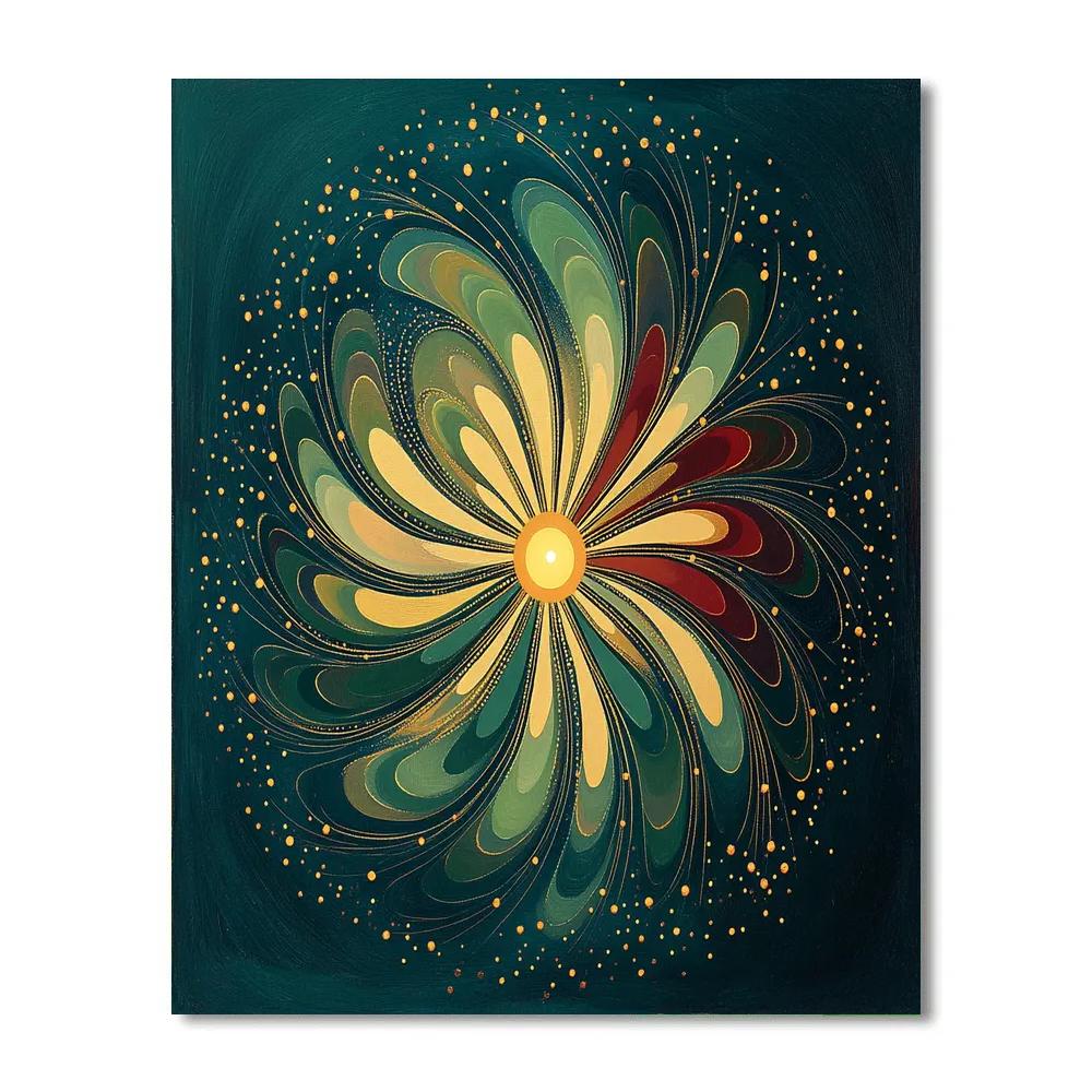 Frida Kahlo Inspired Orbiting Floral Frequencies painting number kit