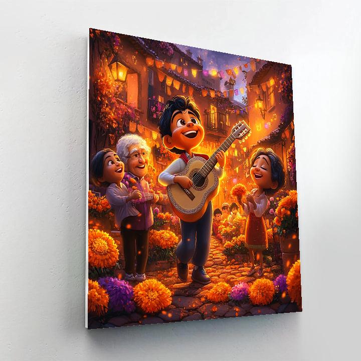 Coco’s Musical Family Reunion Disney Inspired DIY paint by numbers