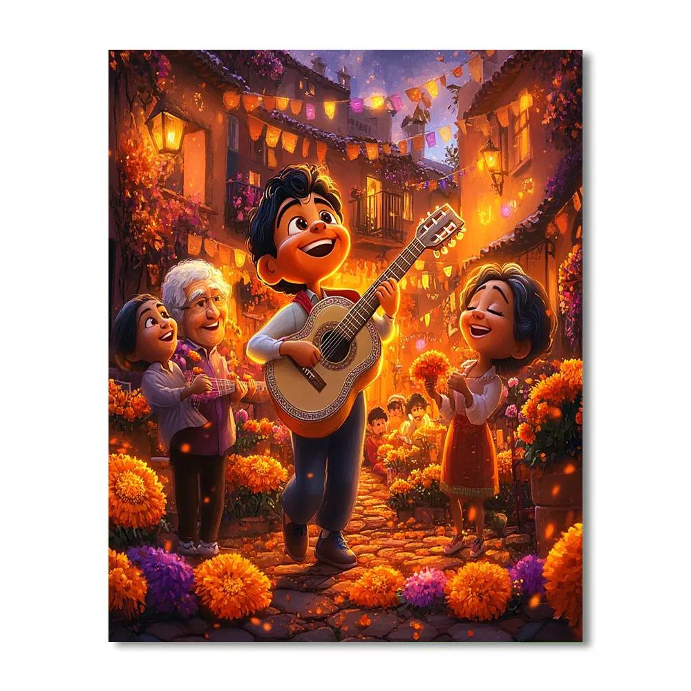 Coco’s Musical Family Reunion Disney Inspired DIY paint by numbers