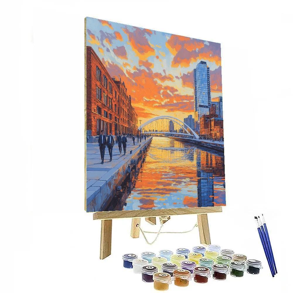 Waterfront Promenade Of Puerto Madero Buenos Aires Argentina Paint by numbers art