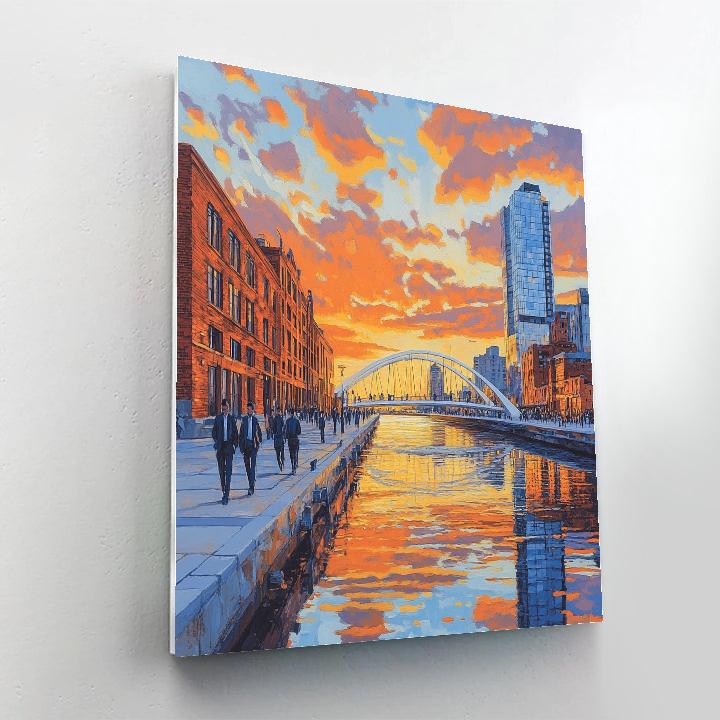 Waterfront Promenade Of Puerto Madero Buenos Aires Argentina Paint by numbers art