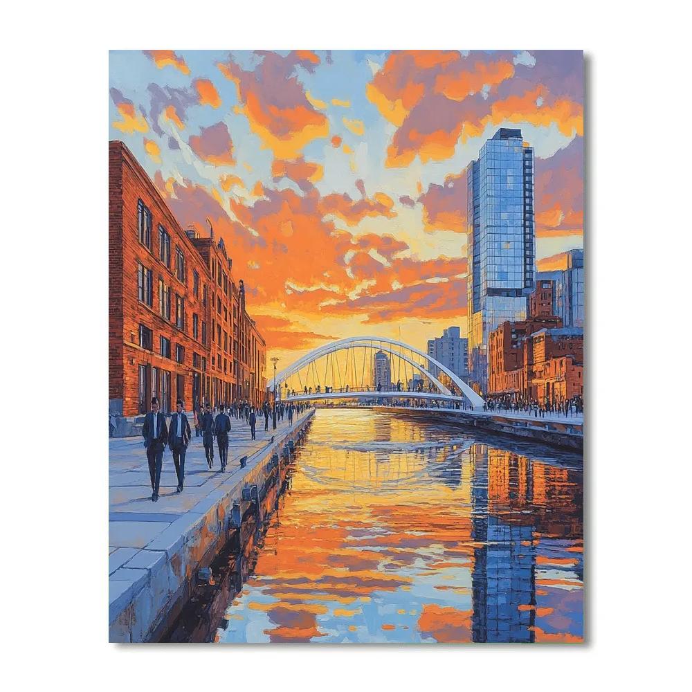 Waterfront Promenade Of Puerto Madero Buenos Aires Argentina Paint by numbers art