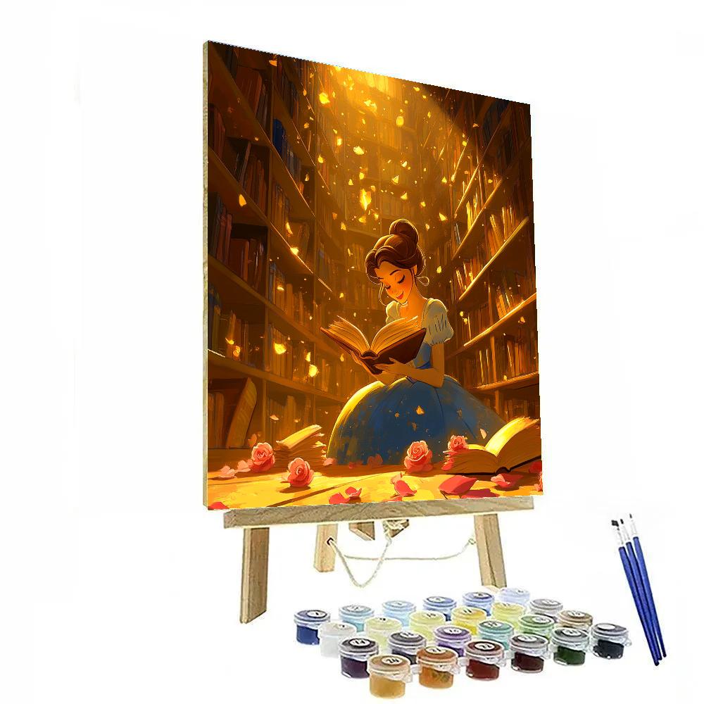 Belle’s Enchanted Library Afternoon Disney Inspired Paint by numbers kits