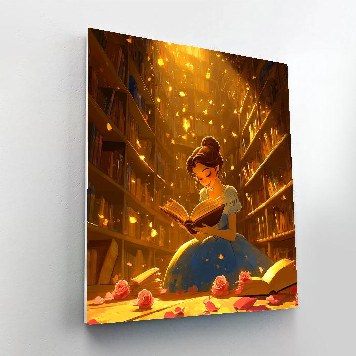 Belle’s Enchanted Library Afternoon Disney Inspired Paint by numbers kits