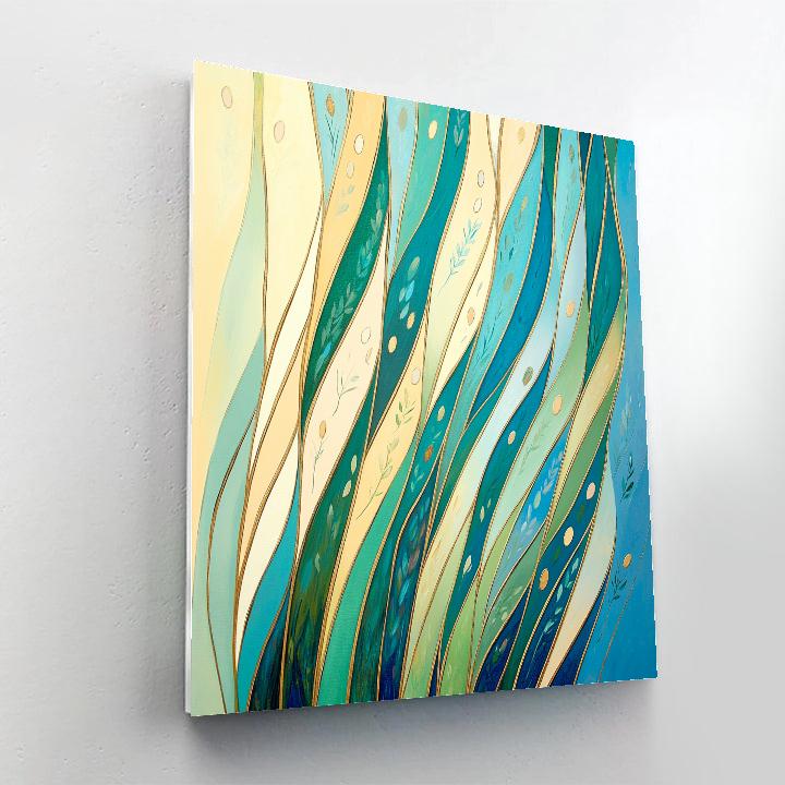 Gustav Klimt Inspired Golden Wind Over Grass Paint by numbers kits