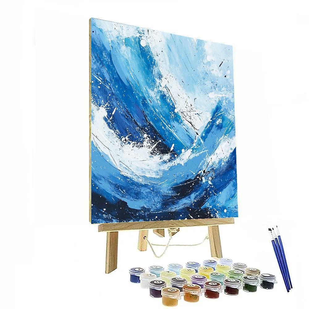 Jackson Pollock Inspired Ocean Wave Painting by numbers kit