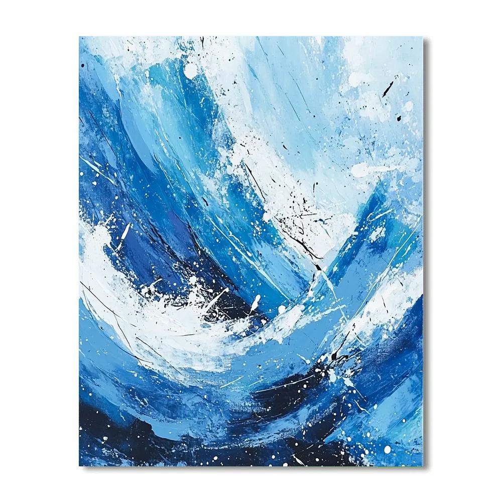 Jackson Pollock Inspired Ocean Wave Painting by numbers kit