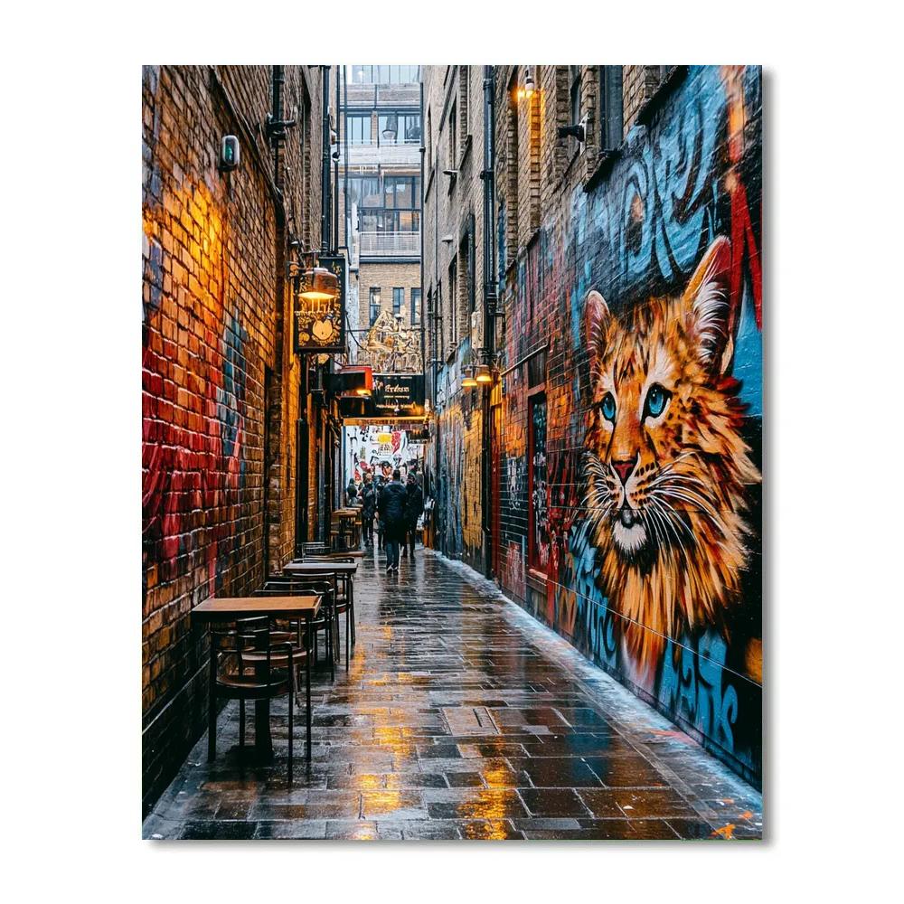 Street Murals Of Shoreditch Brick Lane London United Kingdom Paint by numbers art