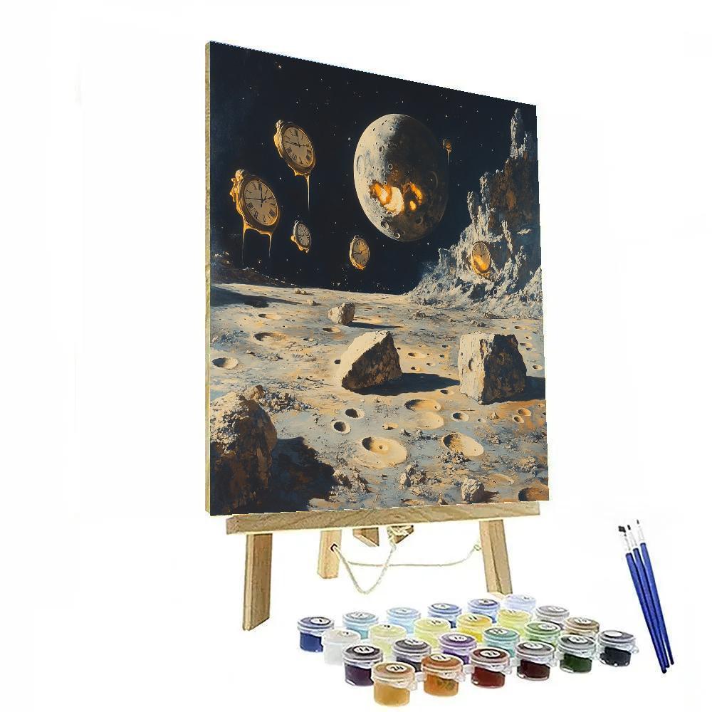 Salvador Dali Inspired Lunar Landscape paint by number