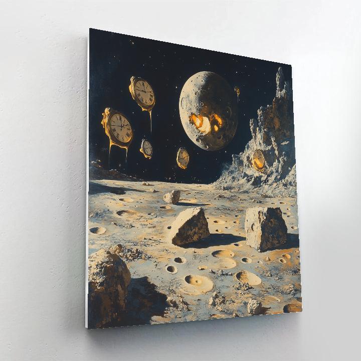 Salvador Dali Inspired Lunar Landscape paint by number