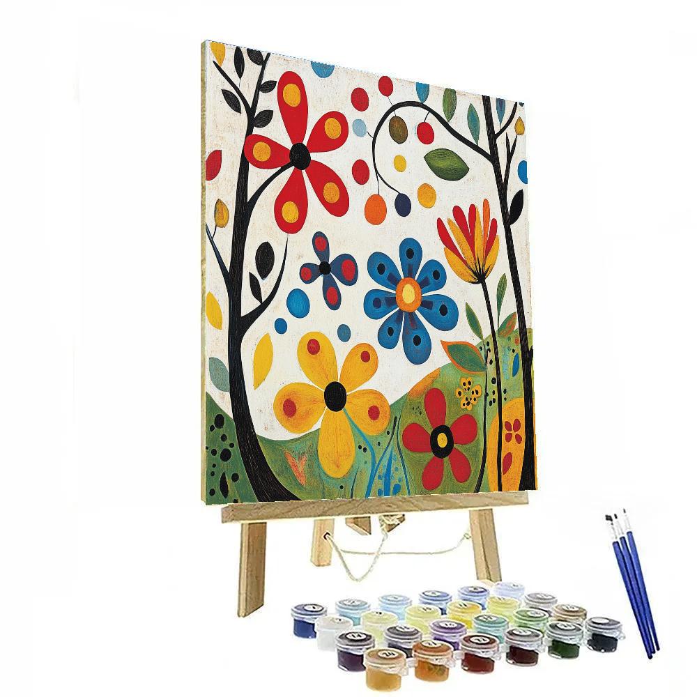 Joan Miró Inspired Dreamy Garden DIY paint by numbers