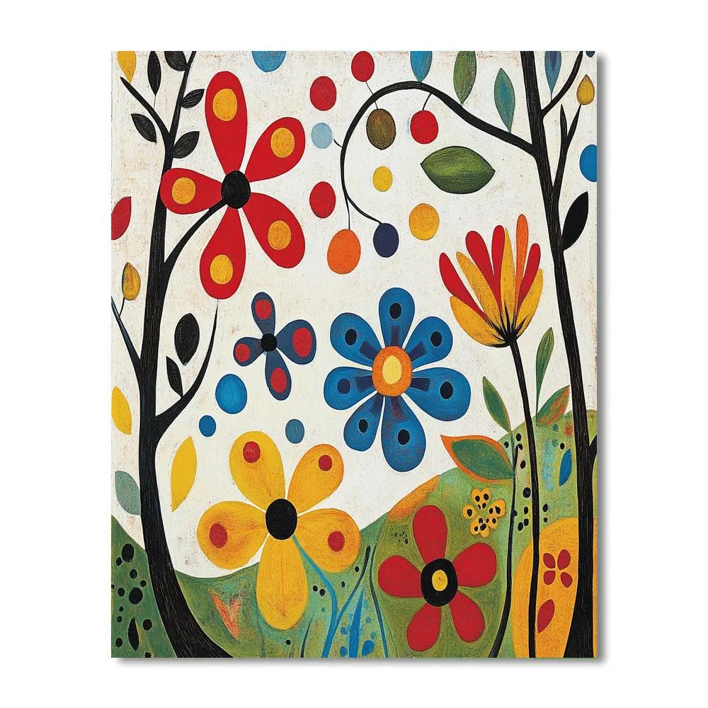 Joan Miró Inspired Dreamy Garden DIY paint by numbers