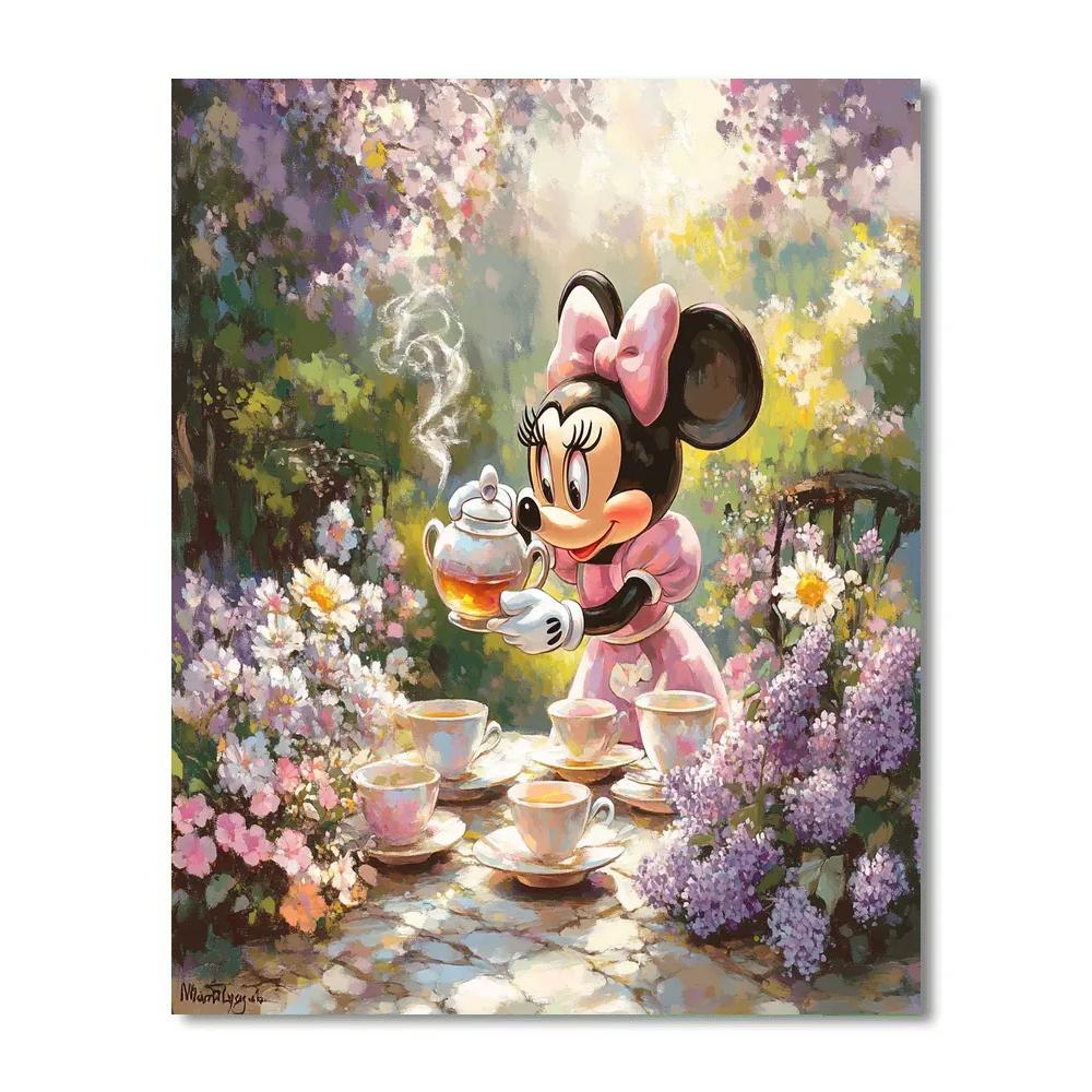 Minnie Mouse’s Tea Time Delight Disney Inspired Paint by numbers kits