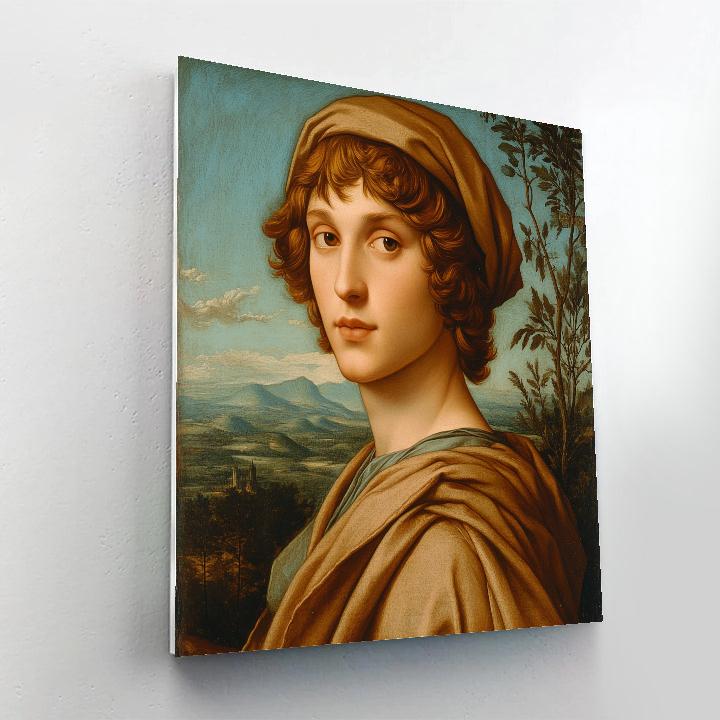 Raphael Inspired Classical Portrait paint by numbers