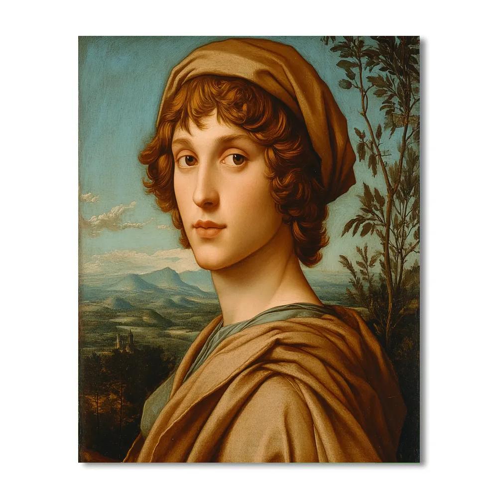 Raphael Inspired Classical Portrait paint by numbers