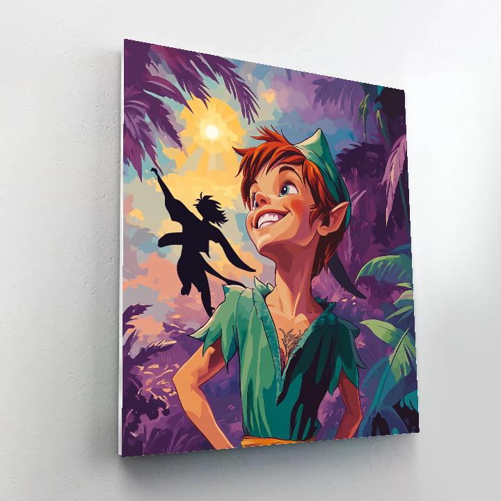 Peter Pan’s Shadow Adventure Disney Inspired Number painting