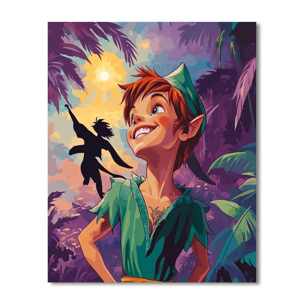 Peter Pan’s Shadow Adventure Disney Inspired Number painting