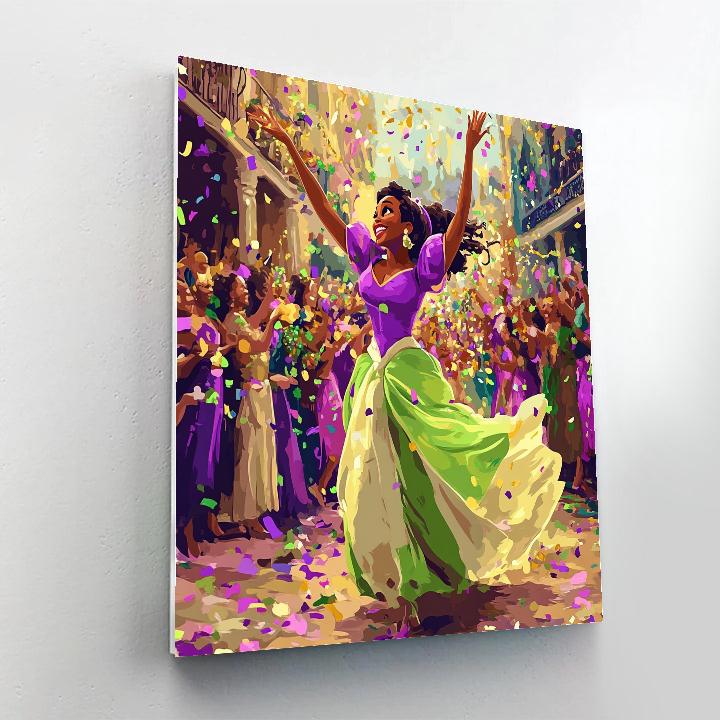 Tiana’s Mardi Gras Parade Joy Disney Inspired Number painting