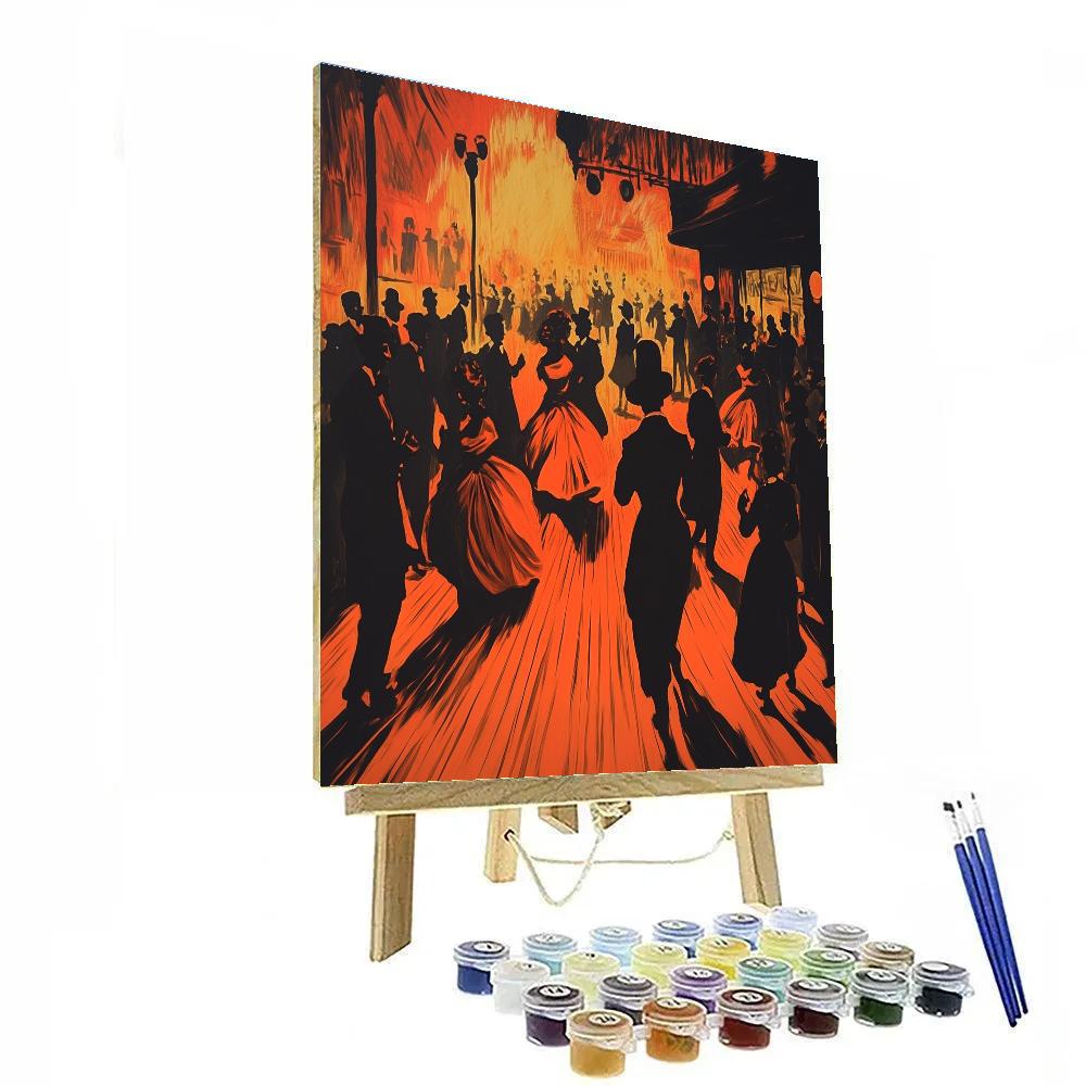Henri De Toulouse-Lautrec Inspired Music Hall paint by numbers