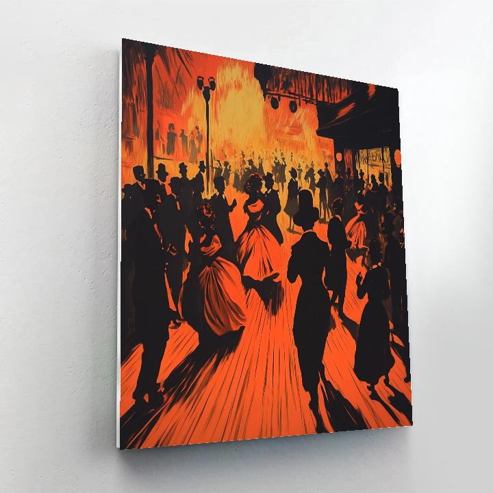 Henri De Toulouse-Lautrec Inspired Music Hall paint by numbers