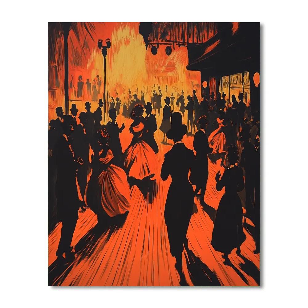 Henri De Toulouse-Lautrec Inspired Music Hall paint by numbers