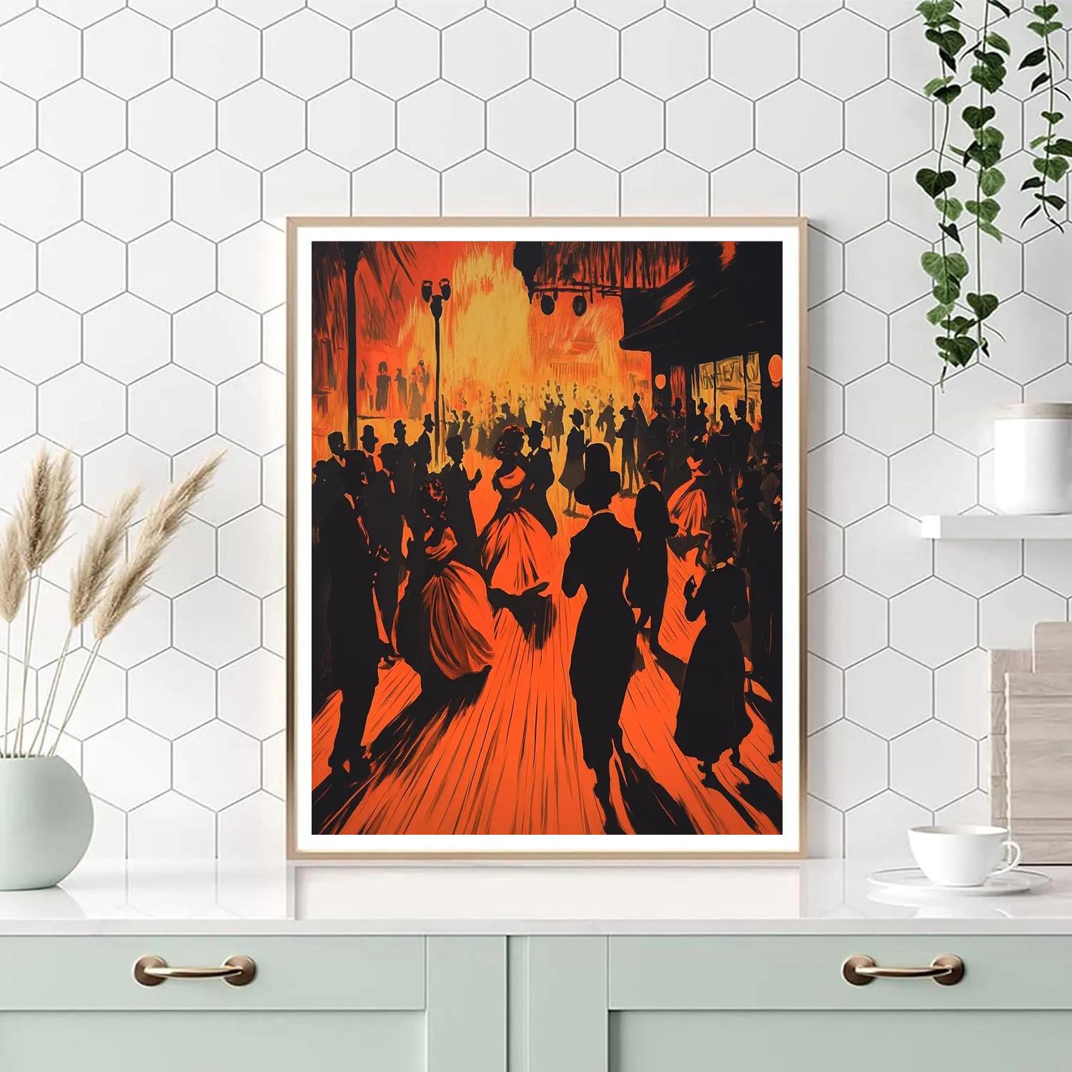 Henri De Toulouse-Lautrec Inspired Music Hall paint by numbers