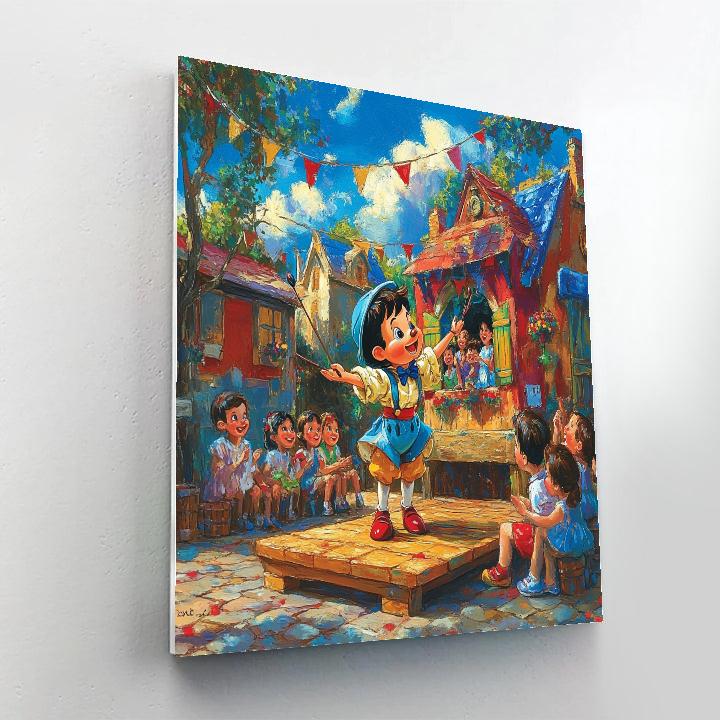 Pinocchio’s Whimsical Puppet Show Disney Inspired paint by number